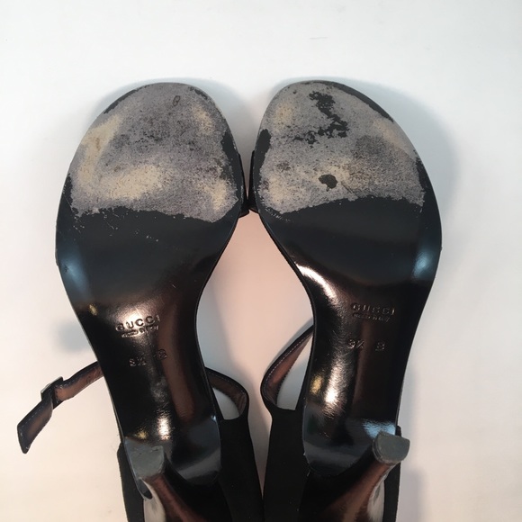 Gucci Suede Heeled Sandals Size 8 - Picture 10 of 16